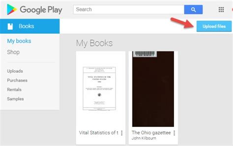 upload    books   custom google play books library genealogy gems