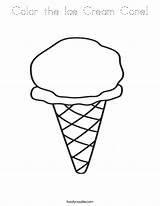 Coloring Cone Ice Cream Color Built California Usa Twistynoodle sketch template
