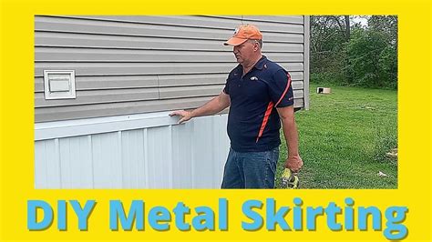 step  step   diy install metal skirting   mobile home  building youtube