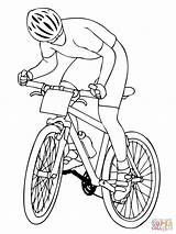 Bmx Coloringhome Biker sketch template