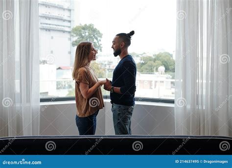 mixed race couple in love stock image image of balcony 214637495