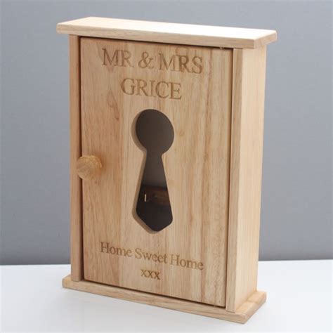 personalised wooden key cupboard  gift experience