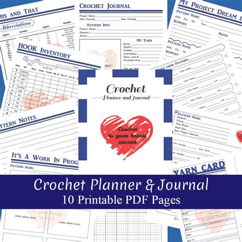 crochet planner  journal printable   dcaroncreations bullet