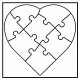 Puzzle Heart Template Zum Ausmalen Coloring Ausmalbilder Piece Blank Bild Di Da Colorare Crafts Valentine Visit Puzzles Scegli Bacheca Una sketch template