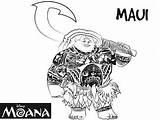 Moana Coloring Pages Maui Disney Printable Color Colorear Sheet Print Source Colouring March Book Strong Sheets Cartoon Picturethemagic sketch template