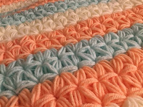 crochet pattern jasmine star stitch blanket pattern instant etsy
