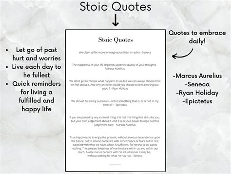 stoic journal printable stoic quotes prints habits tracker etsy uk