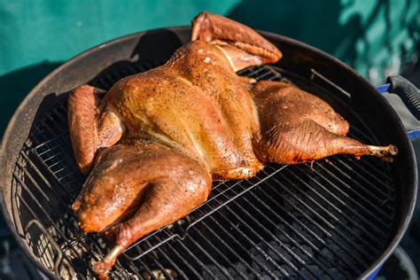 grilled and smoked spatchcocked thanksgiving turkey recipe the meatwave