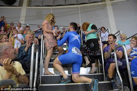 scotland cyclist chris pritchard proposes to his girlfriend after finishing third in a seventh