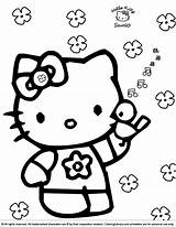 Coloring Kitty Hello Pages sketch template