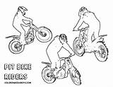 Bike Coloring Print Dirt Pit Dirtbike Rider Colouring Outs Stunt Yescoloring Hard Bikes Boys sketch template