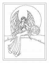 Guardian Angel Coloring Getdrawings sketch template