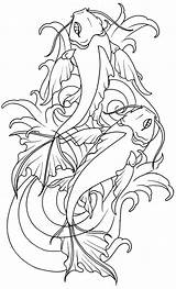Koi Fish Tattoo Coloring Pages Drawing Tattoos Adult Japanese Dessin Metacharis Colouring Coloriage Book Designs Drawings Deviantart Sketches Zentangle Trait sketch template