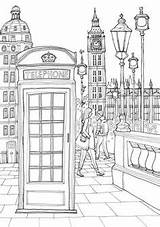 London Coloring Pages Color Adult Colouring Waves Para Europe Colorir Book England Charming Books Ausmalbilder Drawing Kids Printable Booth Phone sketch template