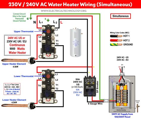 electric water heater wiring diagram brushly