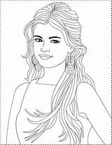 Selena Gomez Coloring Pages Colouring Printable Print Lovato Demi Book Color Easy Drawing Waverly Place Fashion Choose Board Nicole sketch template