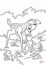 Bambi Thumper Getdrawings Drawing Coloring Pages sketch template