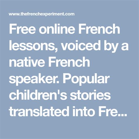 french lessons voiced   native french speaker popular childrens stories