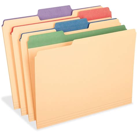 bulk bargain  pendaflex colored tab manila file folders