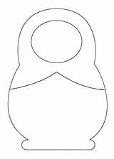 Nesting Doll Template Dolls Matryoshka Coloring Babushka Drawing Kids Stencils Pages Baby Russian Russia Diy Printable Pattern Craft Crafts Felt sketch template