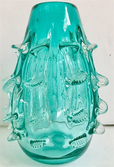 Modern Murano Style Art Glass Sea Urchin Vase For Sale
