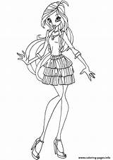 Winx Club Coloring Pages Bloom Gardenia Printable Print Color Drawings sketch template