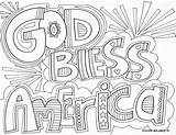 Coloring Independence Pages Bless God America Coloringbay sketch template
