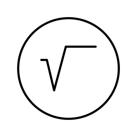square root symbol beautiful  black icon  vector art  vecteezy