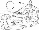 Coloring Pages Beach Scene Lighthouse Colouring Scenery Lamp Maine Pantai Mewarnai Gambar Seashore Printable Color Book Sheet Kids Getcolorings Unik sketch template