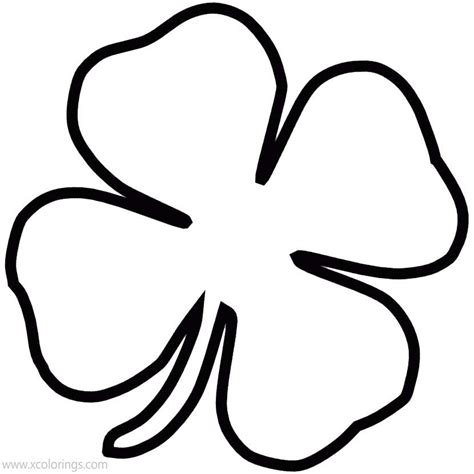 leaf clover coloring pages linear xcoloringscom