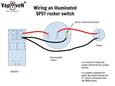 wiring  illuminated spst rocker switch vapoven