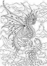 Coloriage Mandala Favoreads Sheets Smaug Wolf Detailed Drake sketch template