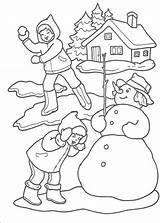 Colorat Planse Joaca Desene Copii Iarna Imagini Craciun sketch template