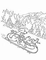 Coloring Sleigh Adron Mr Sled sketch template