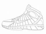 Shoes Basketball Drawing Coloring Pages Getdrawings sketch template