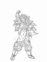 Goku Saiyan Lineart Lr sketch template