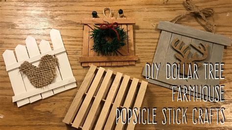 diy dollar tree farmhouse popsicle stick crafts youtube