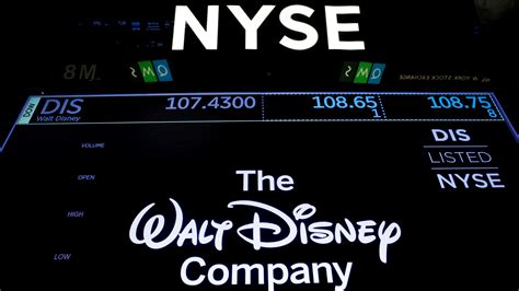 screen shows  trading info   walt disney    floor    york stock