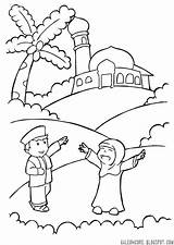 Mewarnai Muslimah sketch template