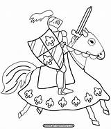 Knight Horse Drawing Getdrawings Coloring sketch template