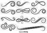 Flourish Vector Swirl Swirls Calligraphy Lines Scrolls Elegant Graphics Vectors Getdrawings Set Vecteezy Edit Happymeluv Downloads Icons Border sketch template