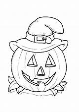 Halloween Coloring Pages Kids Printable Pumpkin sketch template