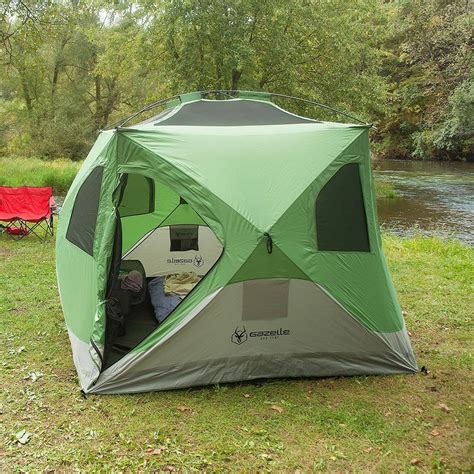 gazelle tents   heavy duty pop   person camping tent green  parts  ebay