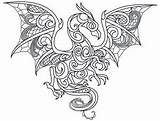 Coloring Pages Dragon Printable Adult Smoke Patterns Colouring Quilling Celtic Coloringpageworld sketch template