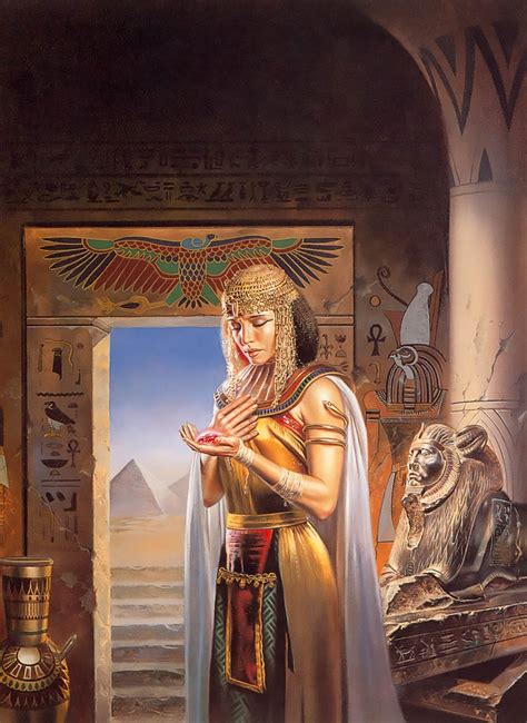 cleopatra  egyptian princess egyptian art handmade oil etsy