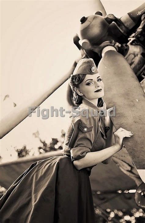 ww2 picture photo pin up sexy girl pinup on the propeller