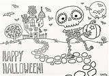 Coloring Halloween Scary Pages Printable Popular sketch template