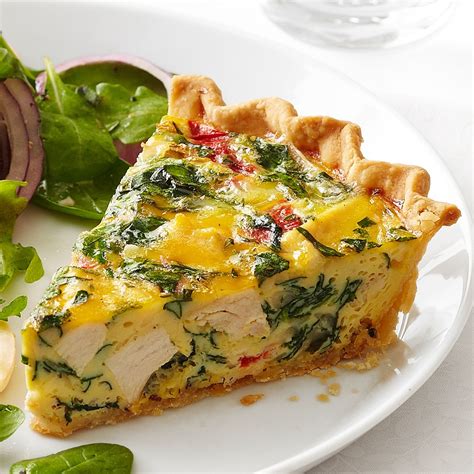 chicken spinach quiche recipe eatingwell