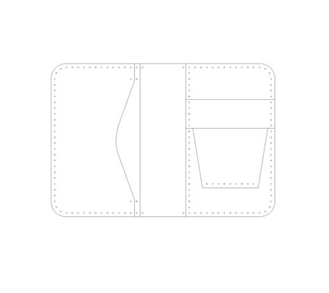 leather wallet template pattern vertical wallet pattern etsy