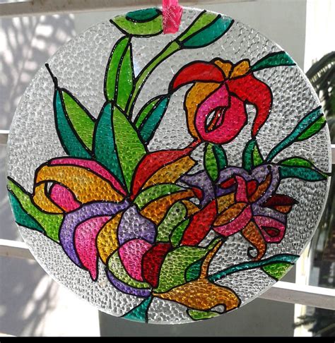 simple flower glass painting designs  flower site